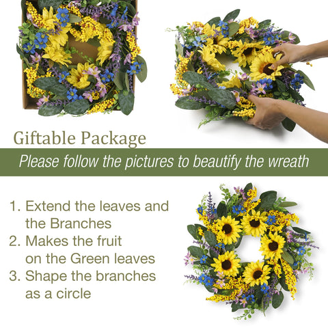 Grapevine base of HomeKaren wreath provides sturdy construction