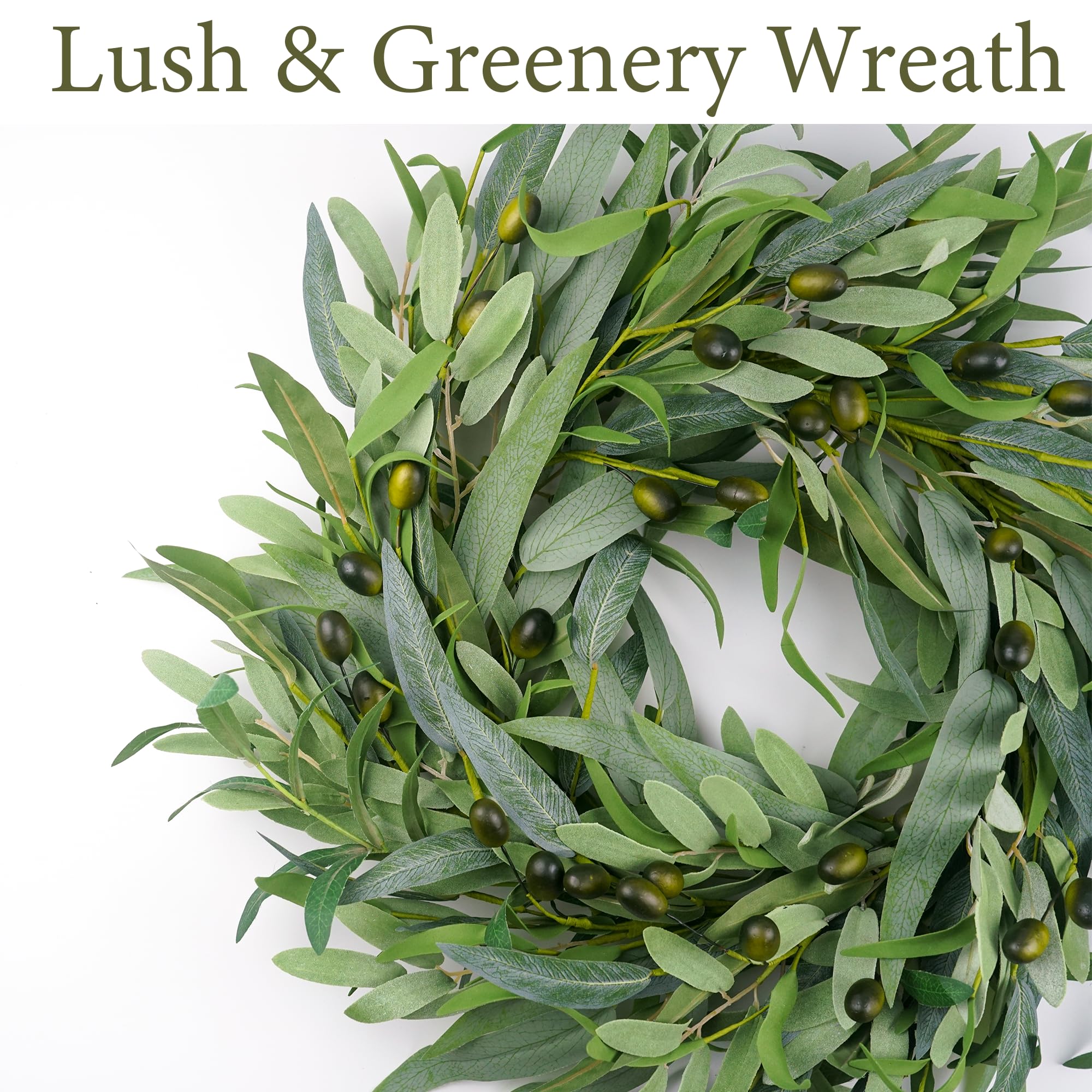 Wreath hung on a door enhancing entryway style.