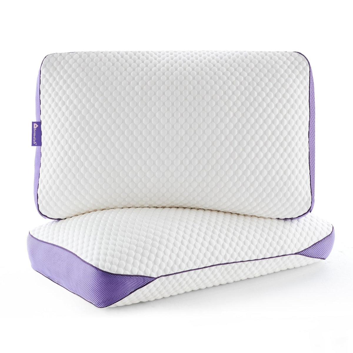 HOMELAB adjustable shredded memory foam pillow with removable cover for easy cleaning.