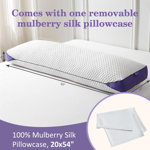 HOMELAB full-length pillow with removable cover for easy care