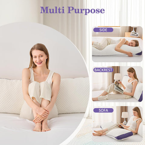 HOMELAB pillow used in side-sleeping position for ergonomic alignment