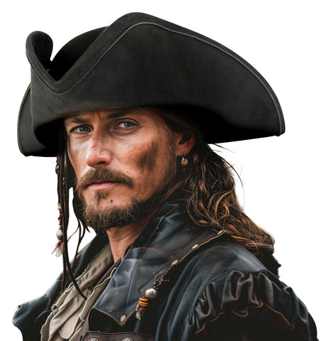 HOMELEX pirate hat in black tricorn for versatile cosplay