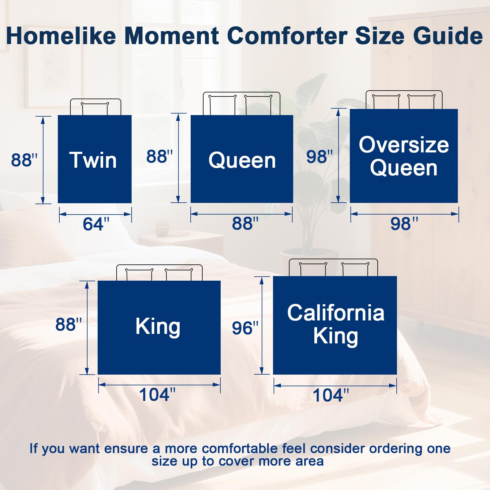 Homelike Moment packaging-ready comforter ready for gifting or storage