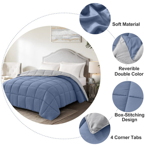 Homelike Moment comforters with 4 corner tabs anchor the duvet.