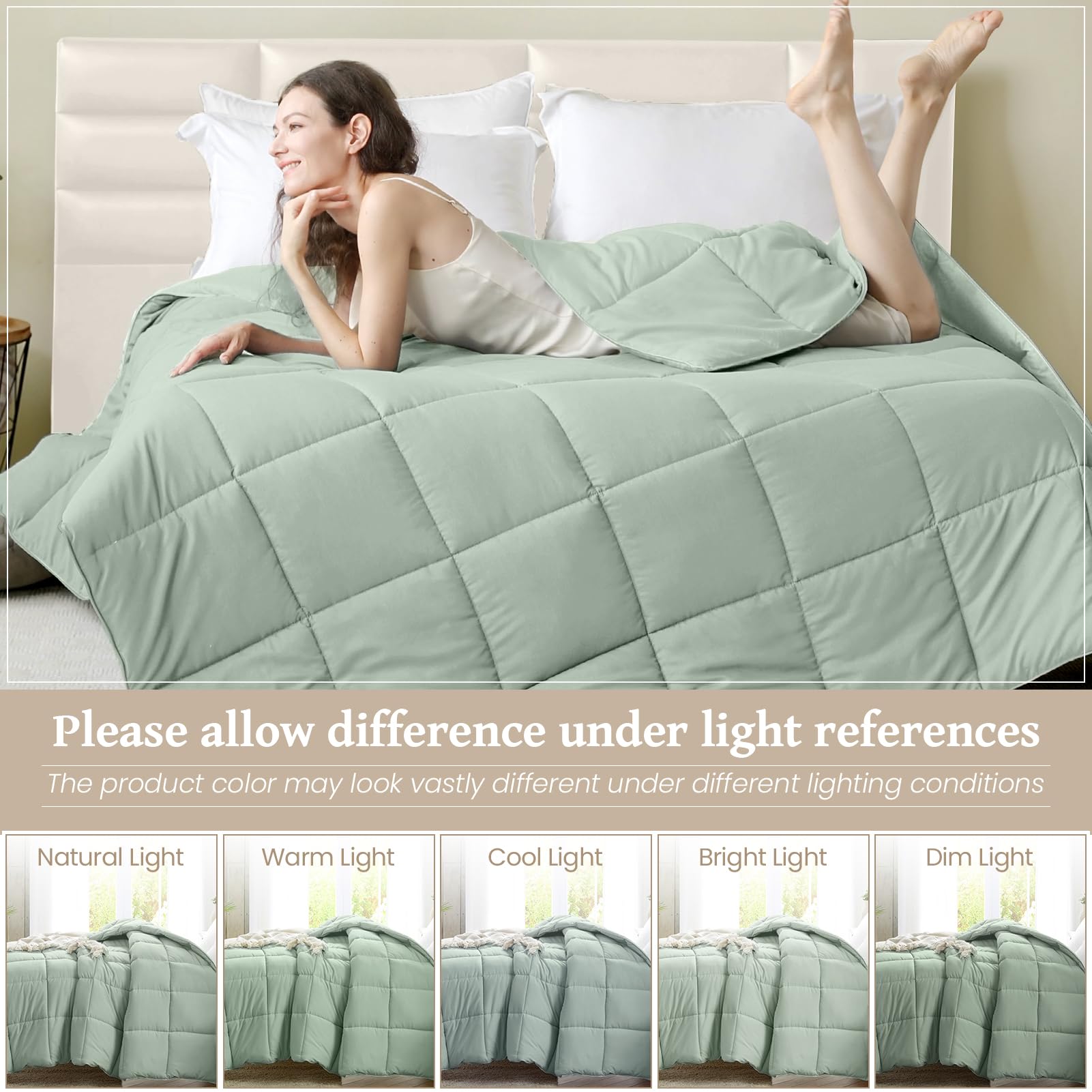 Homelike Moment lightweight all-season comforter is ideal for year-round layering