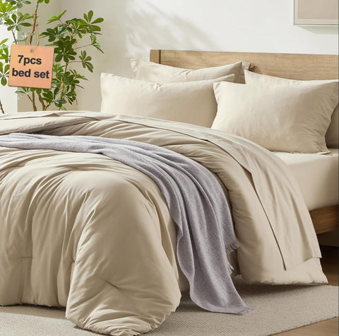 Homelike Moment queen comforter 88x88 on bed; cloud-soft, all-season warmth.