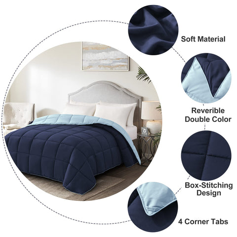 Homelike Moment twin comforter close-up of lightweight microfiber filling