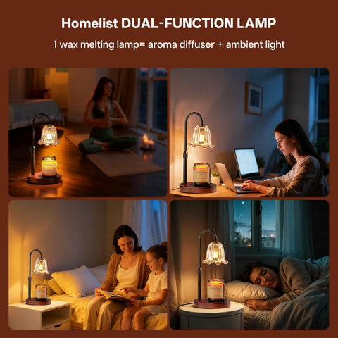 Homelist dimmable warmer with dimmer control enables customizable evenings.
