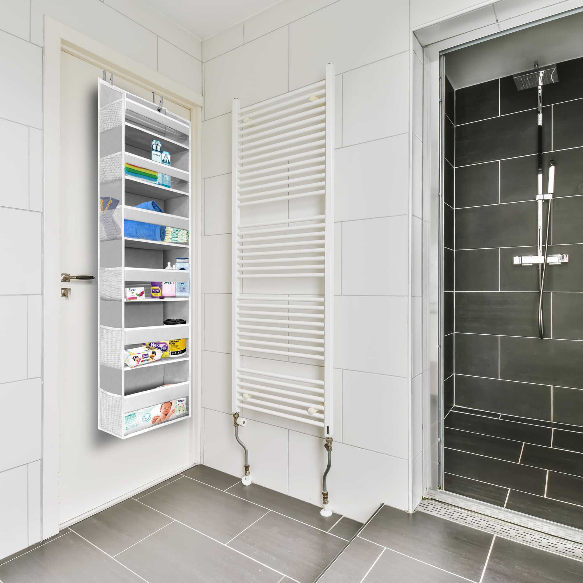 HOMELUX THEORY easy-access top pockets keep frequently used items within reach