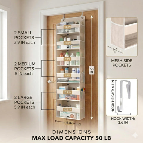 HOMELUX THEORY front pockets provide quick access to essentials