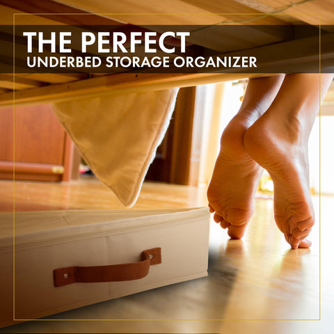 HOMELUX THEORY under-bed boxes support tidy storage in small spaces.