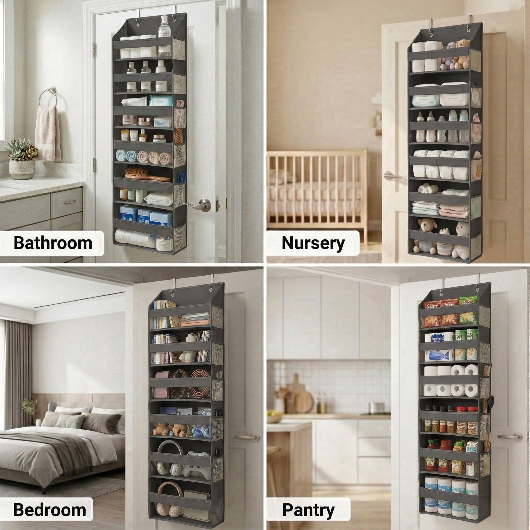HOMELUX THEORY dark gray finish adds a sleek look to any door setup