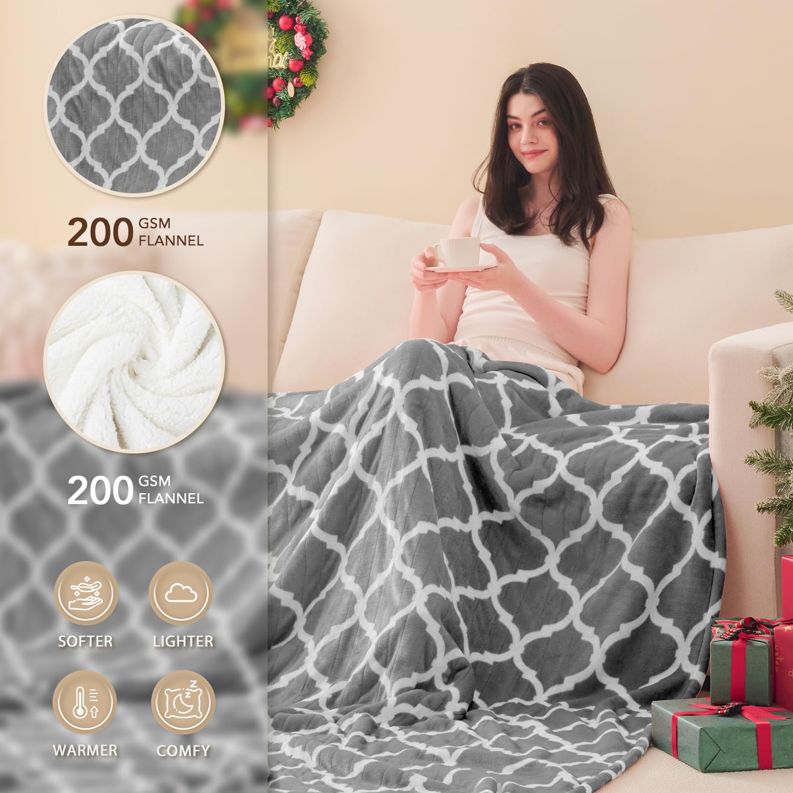 Homemate blanket shows 10 heat levels for customizable comfort.