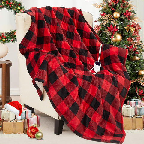 Homemate electric blanket 50x60 hero image highlights full-size warmth for couch or bed