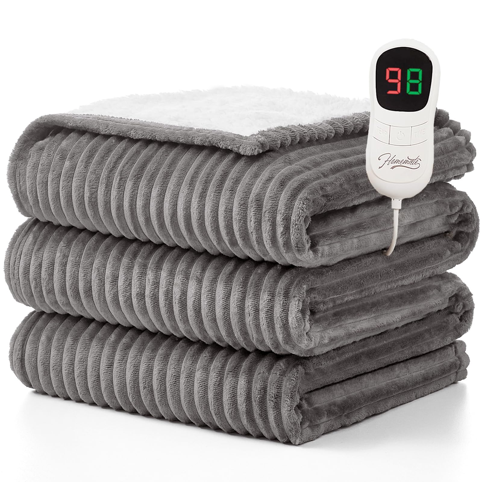 Homemate heated blanket on bed delivers cozy warmth for chilly evenings