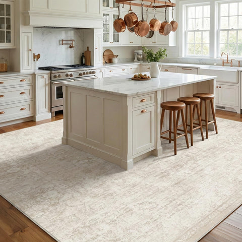 Homemate washable rug 9x12 beige closeup fiber highlighting plush texture
