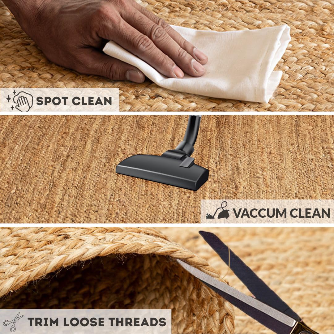 HOMEMONDE eco-friendly jute rug durable and sustainable home accent
