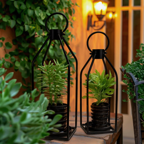 Homemory flameless candle large with lantern—soft, steady glow.