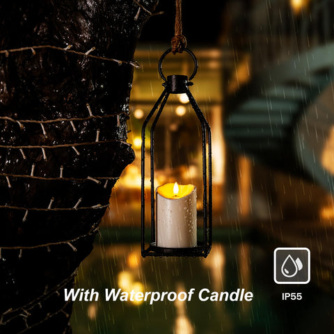 Homemory flameless candle small with lantern—safer, clean candlelight.