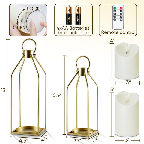 Homemory IP55 lanterns resist weather for durable porch or garden use.