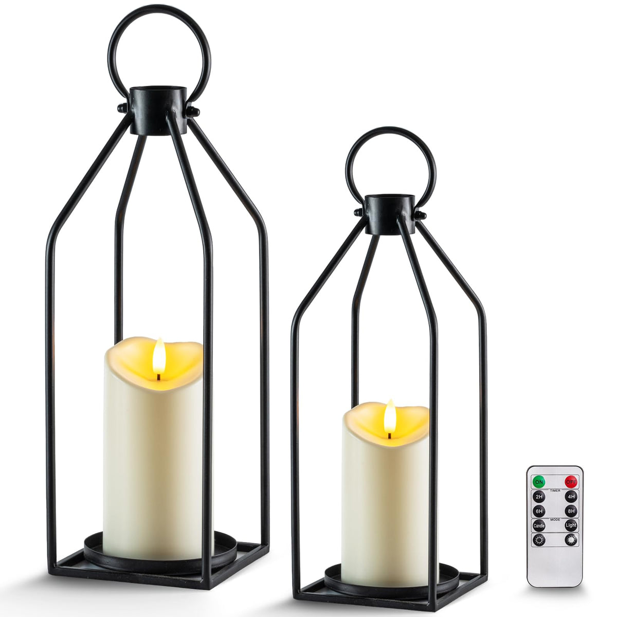 Homemory modern farmhouse lantern small on porch—cozy ambient glow.