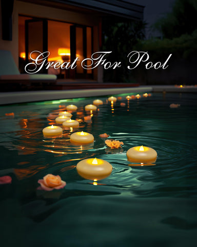 Homemory safe, non-melting floating candles stay upright with no wax mess