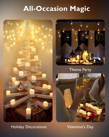 Homemory wedding table decor tea lights add warm ambience to receptions.