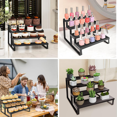 HomePekite cosmetics nail polish display keeps vanity tidy and accessible.