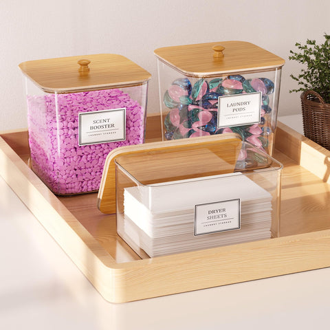 HomePekite dryer sheet holder keeps sheets fresh and accessible