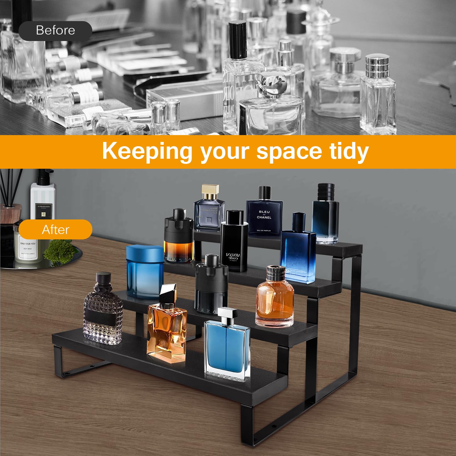 HomePekite kitchen spice tea storage stack organizes pantry staples.