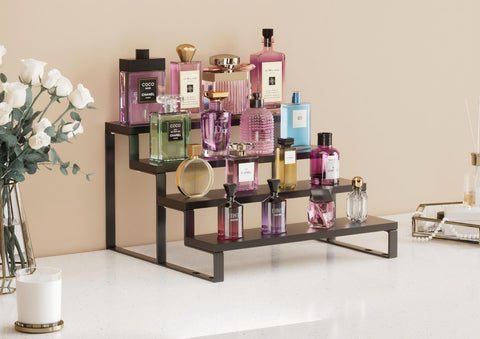 HomePekite wood display risers stand highlights collectibles and simplifies organization.