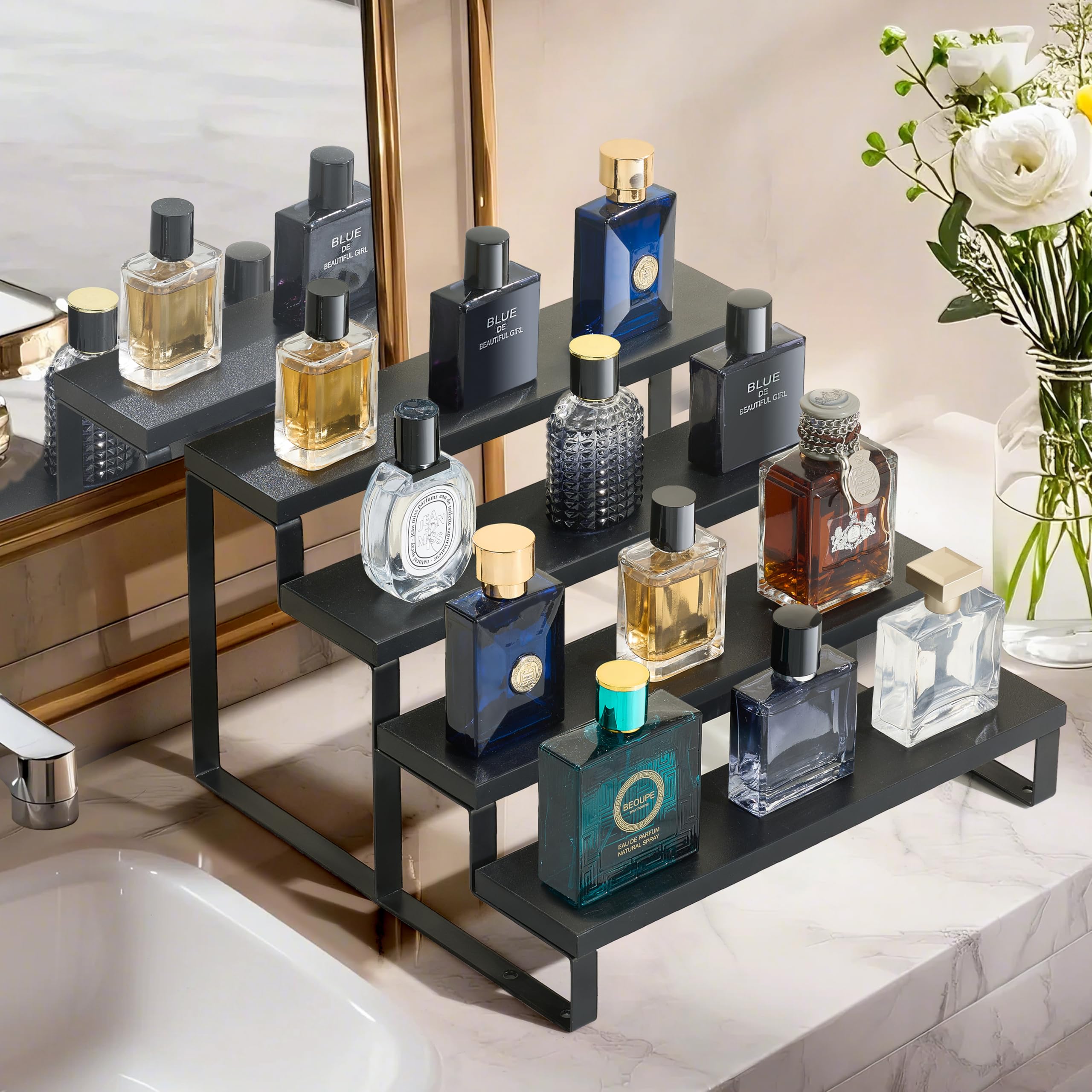 HomePekite wooden spice rack organizer stands for orderly kitchen jars and easy access.