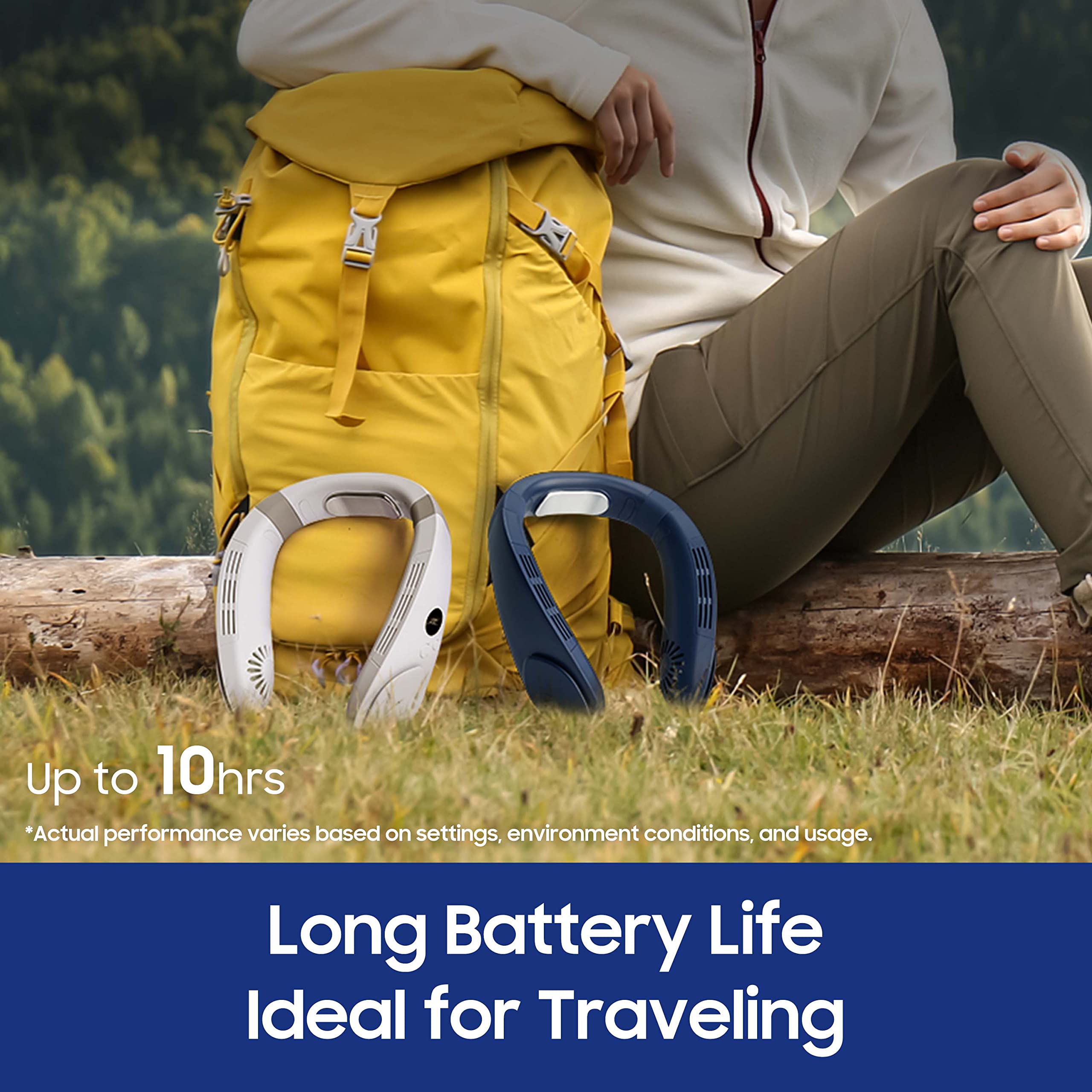 HomePlus battery detail highlights 4400mAh capacity for extended cooling sessions.
