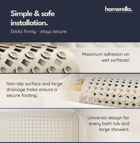 Homerella BPA-free and skin-friendly bath mat for sensitive skin