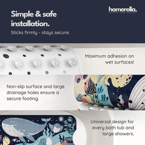 Homerella BPA-free non-toxic bath mat for safe kids' baths