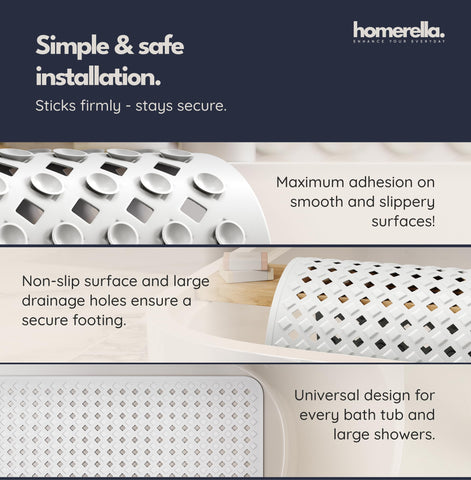 Homerella BPA-free shower mat uses skin-friendly materials