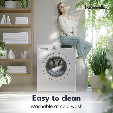 Homerella machine washable bath mat simplifies cleaning after busy bath times