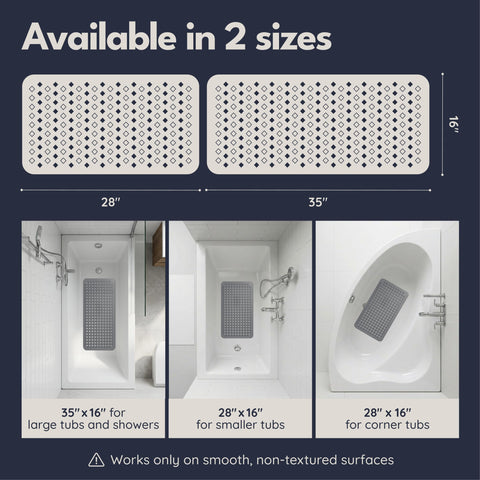 Homerella non-slip mold-resistant mat minimizes moisture buildup in showers