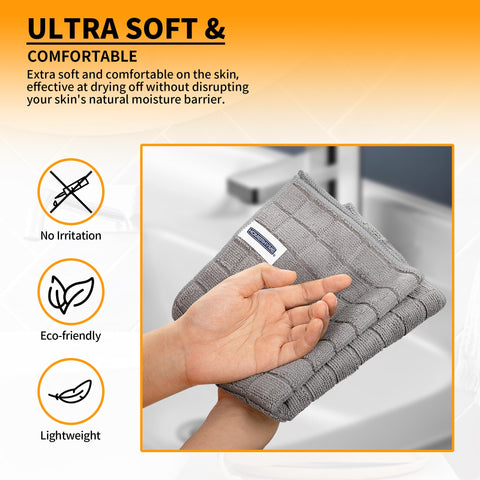 HOMERHYME durable reusable gray towels resisting wrinkling and shrinking