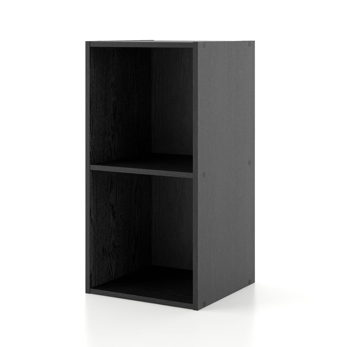 Homes Inside + Out Apexa 2-Cube shelves open for versatile storage in a room