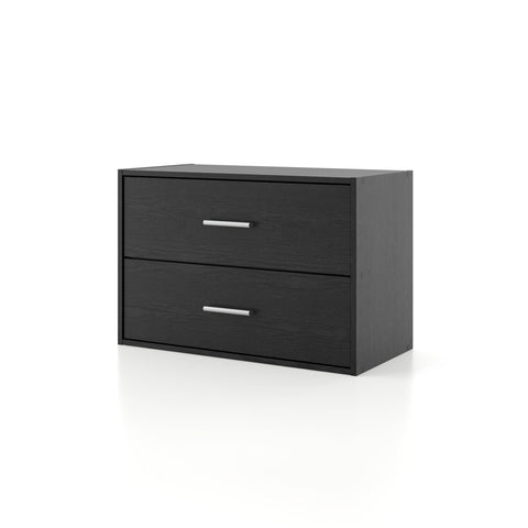 Homes Inside and Out Apexa 2-drawer stackable front view for versatile storage