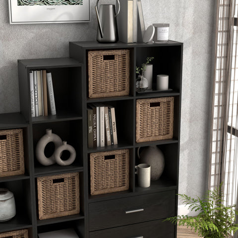 Homes Inside + Out Apexa 4-Cube Open demonstrates modular display space.