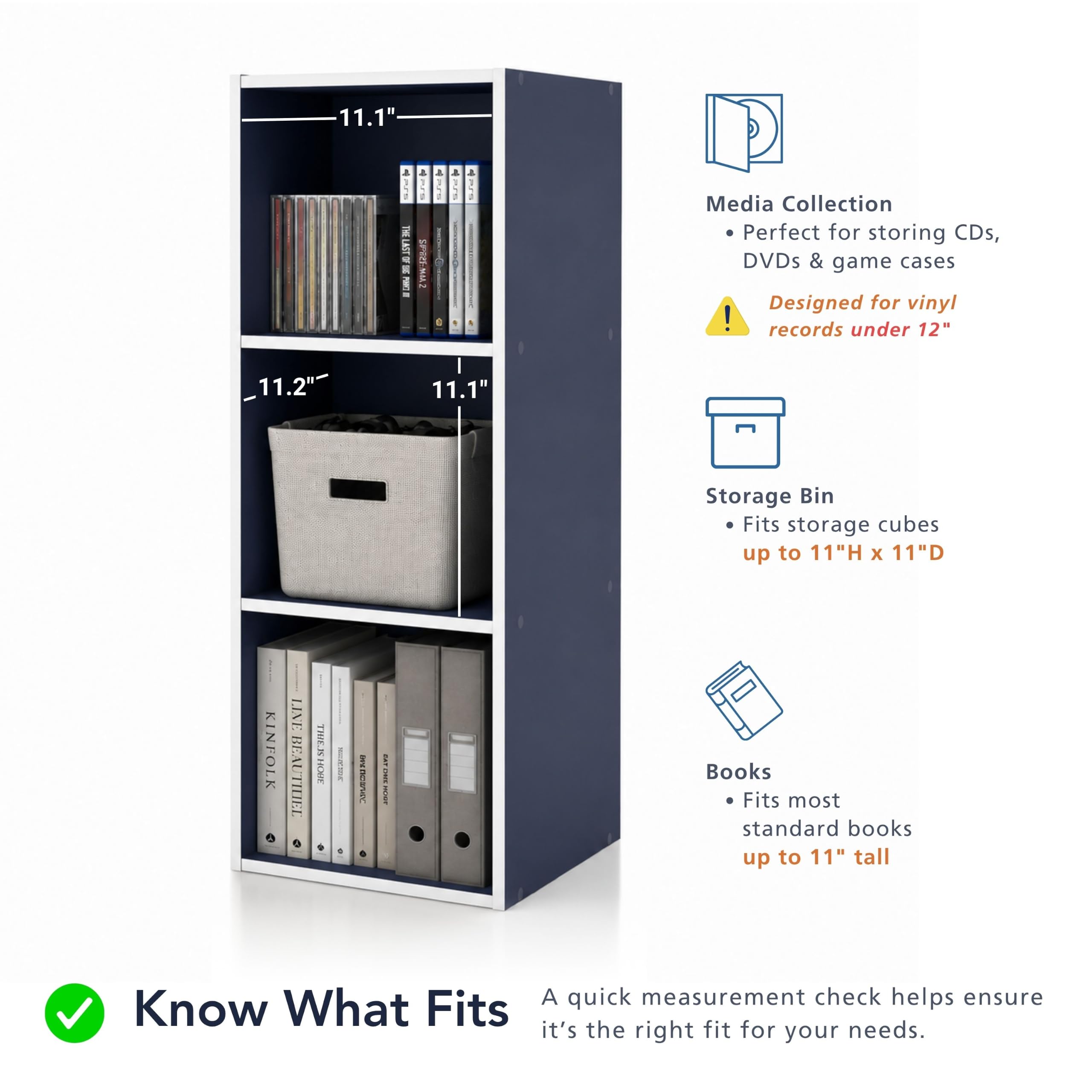 Homes Inside + Out Apexa closed storage with doors hides clutter