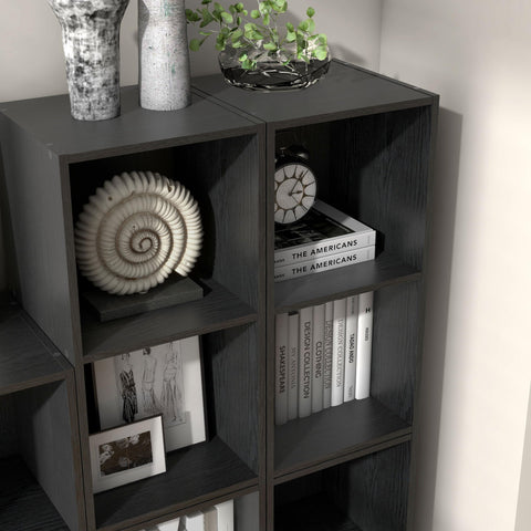 Homes Inside + Out Apexa 2-Cube wood-grain finish adds natural texture to decor
