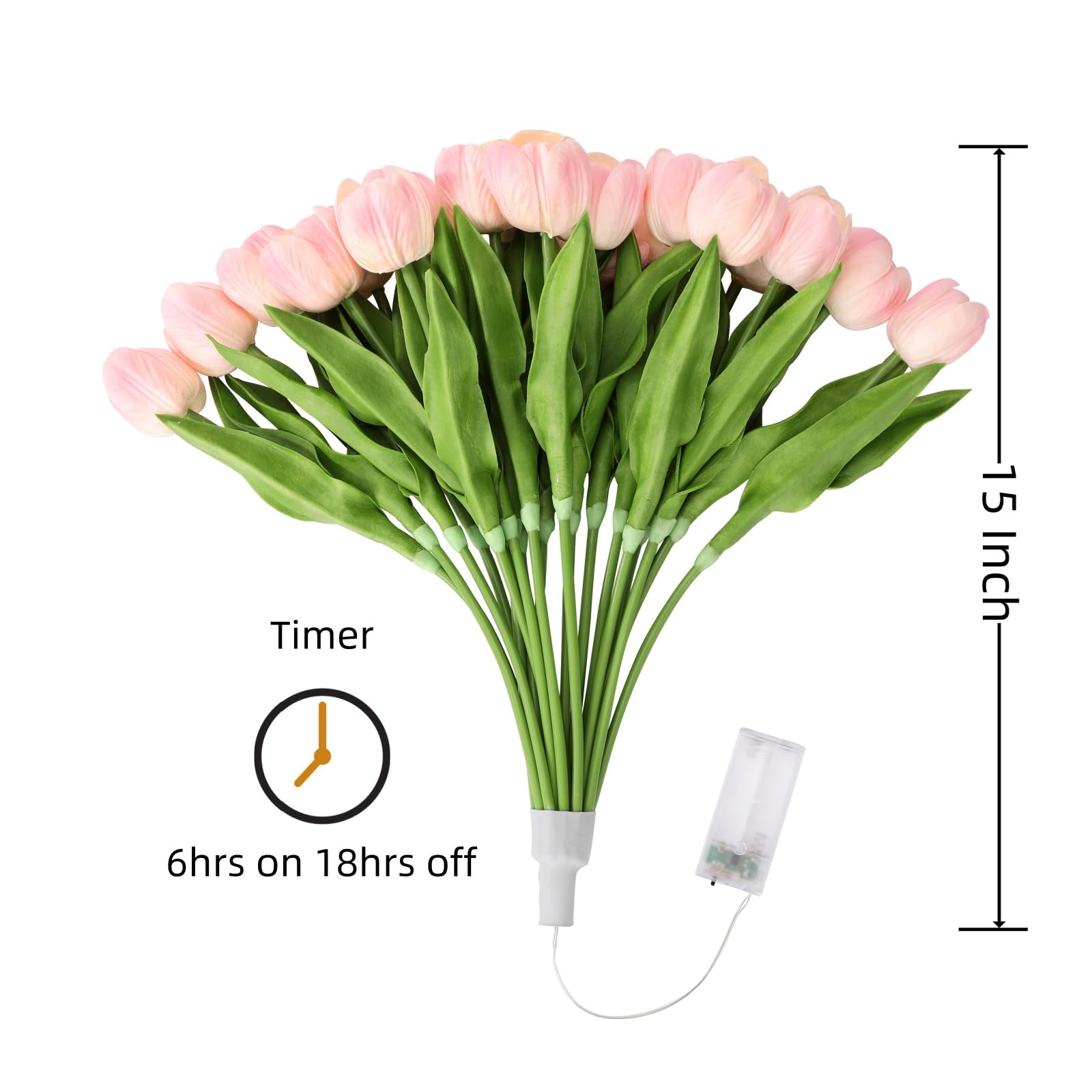 HOMESEASONS adjustable stems for quick styling and arrangement.