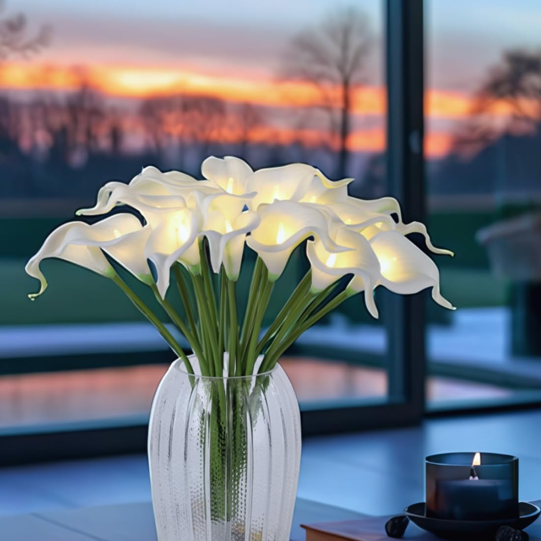 HOMESEASONS Cordless design powered by 2 AA batteries for flexible placement.