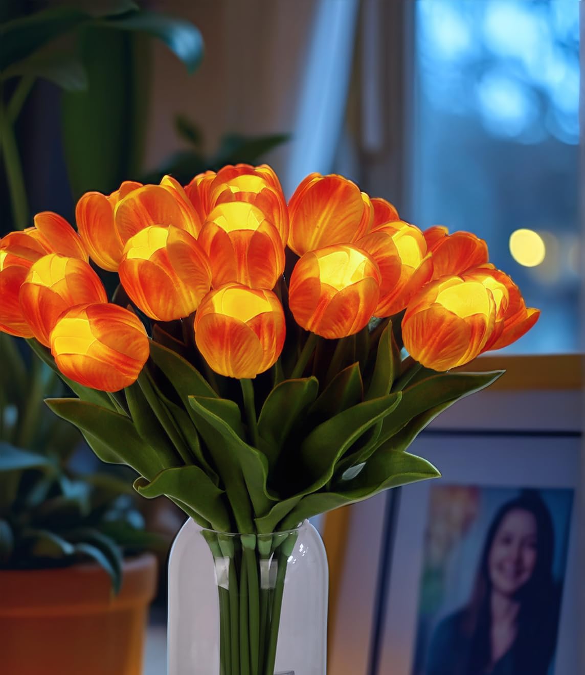 HOMESEASONS wedding table decor with orange tulips warms celebrations