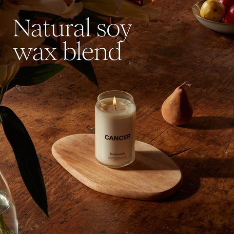 Homesick brand story logo reinforces trusted, lasting home fragrance.