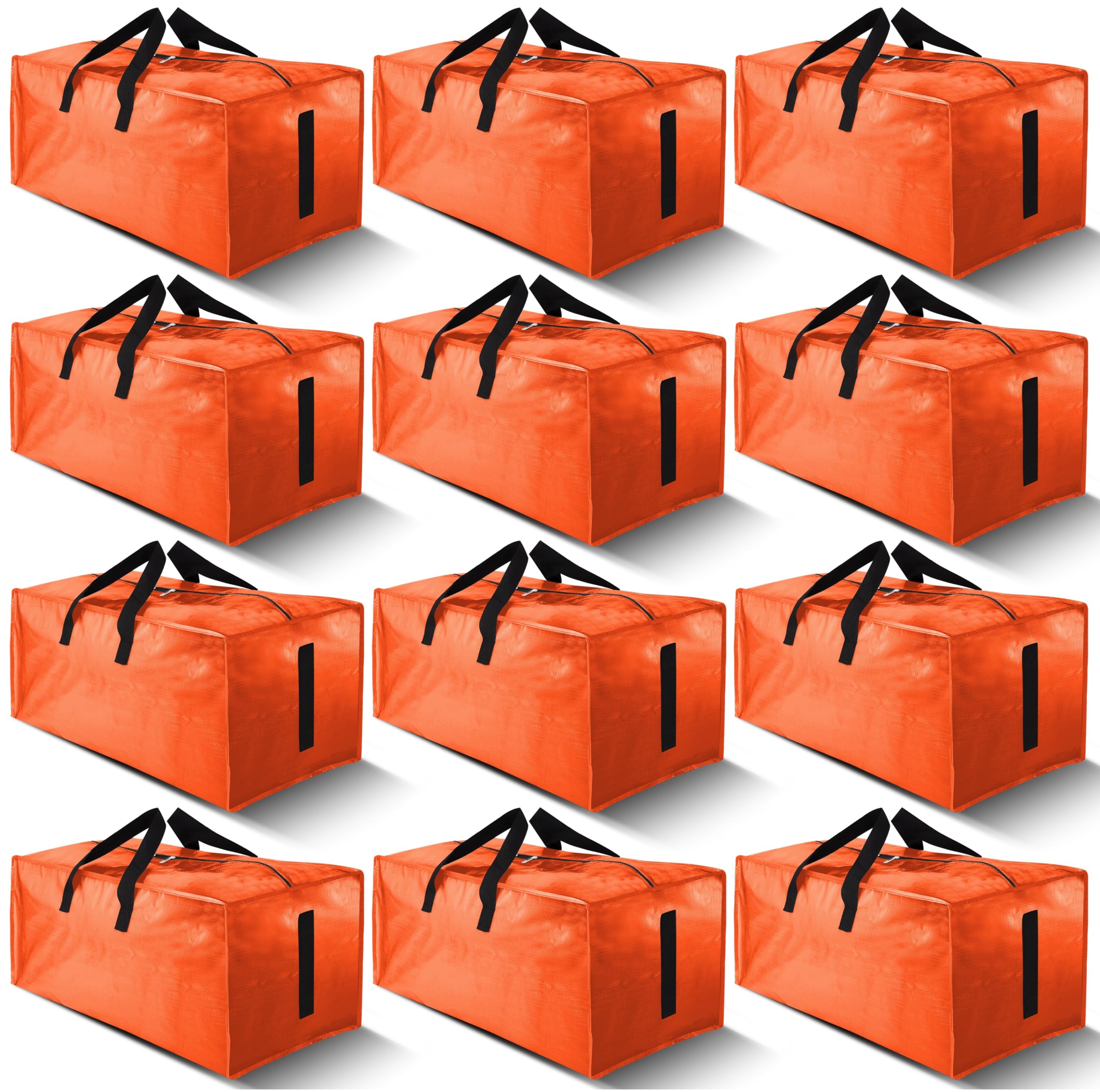 HOMESURE 12-pack large moving bags with zippers and handles for easy transport.