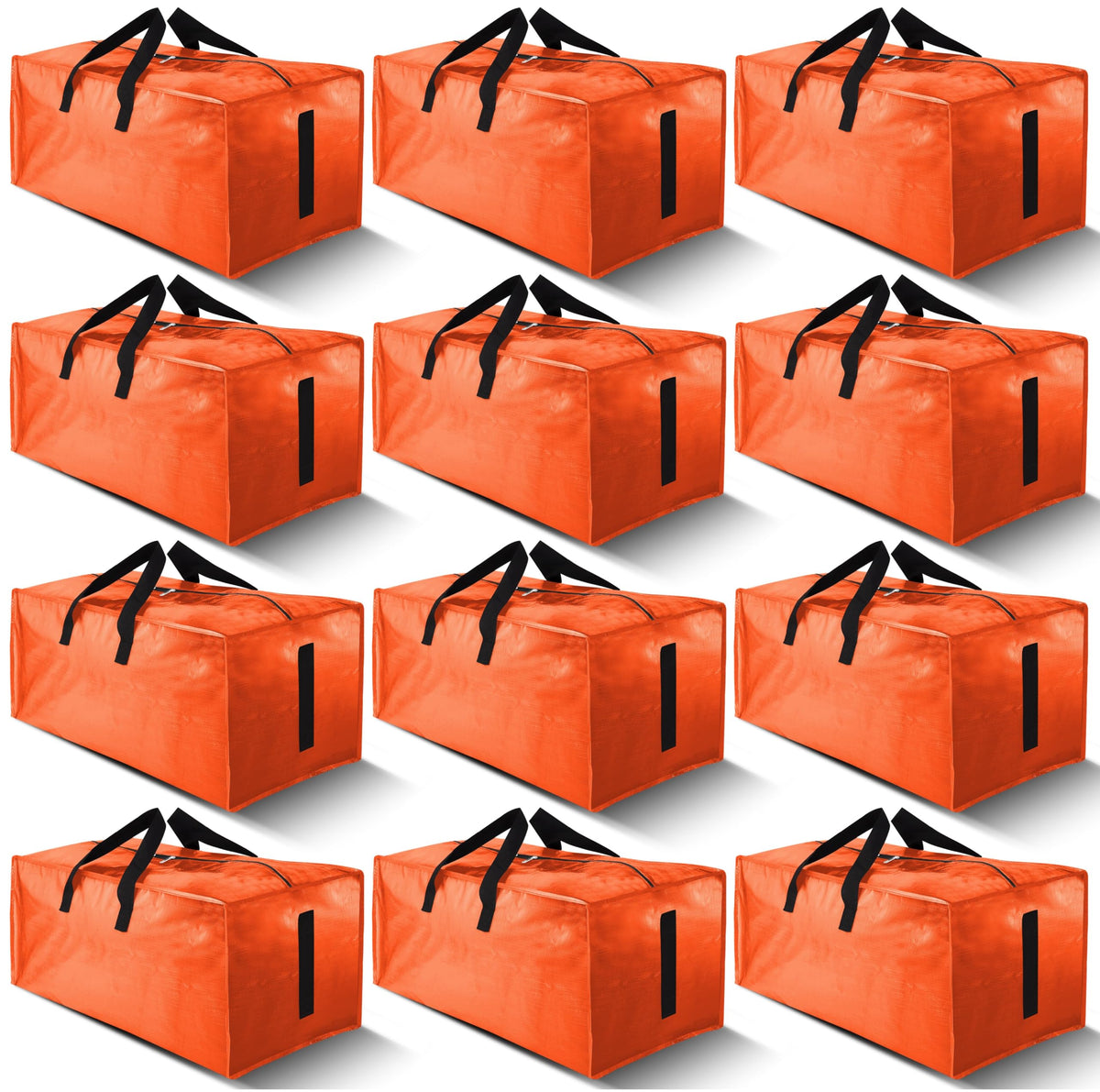 HOMESURE 12-pack large moving bags with zippers and handles for easy transport.